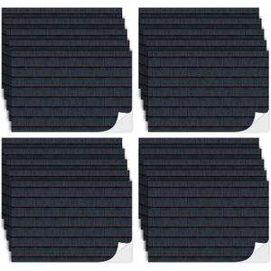 Flutesan 12 Pcs Miniature Dollhouse Wallpaper and Flooring Peel and Stick Mini DIY Self Adhesive Dollhouse Accessories 8.27 x 11.69 Inch (Roof Shingles Black Rectangular)