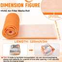 Hahafelt Air Vent Filters 25''x10ft x1'' Cut to Fit Air Filter Material DIY