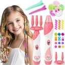 Hair Braiding Machine  DIY Hair Salon Toys for Girls with Braider, Beads & Accessories, Kids Hair Styling Tool Toy Set for Girls 3 4 5-12 Years Old