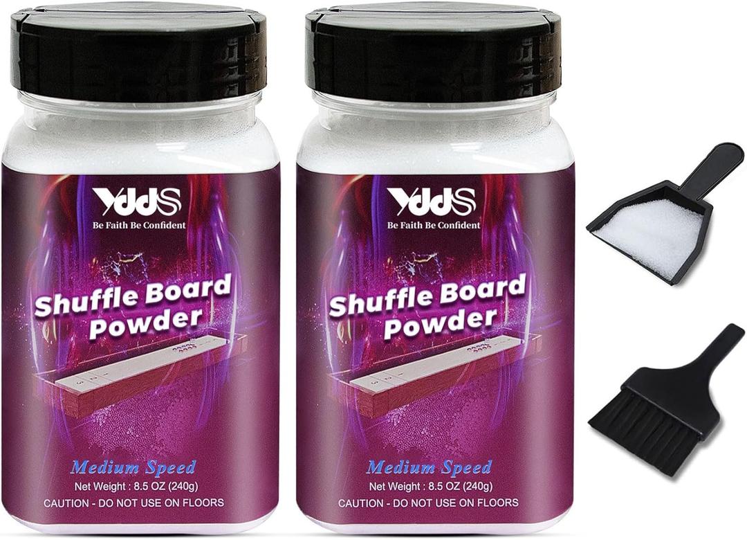 Shuffleboard Sand - Shuffleboard Wax with Mini Dustpan and Mini Brush Set for Shuffleboard Table, 2 Cans