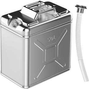 13.2 Gallon 304 Stainless Steel Water ContainerStainless Steel Water Storage , With Flexible Spout/Nozzle System Pressure Relief Valve Safety ConfigurationCamping Emergency Storage,Home and Outdoor