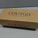 Coutgo Womens Strappy Low Kitten Heels Sandals Open Square Toe Flip Flop Summer Dress Party Shoes (Beige)