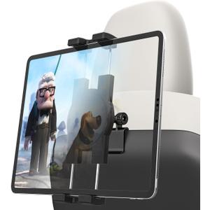 Tesla Tablet Mount Back Seat, Tesla Model Y Model 3 Headrest Tablet Holder for Kids [Metal Ball Head & 360 Rotation] for iPad Pro 12.9 Air Mini, Galaxy Tab, Fire, Switch, iPhone, 4-13"