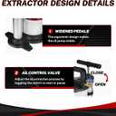 BILITOOLS 9L Pneumatic/Manual Oil Extractor Pump, Vacuum Oil Fluid Pump Extractor 2 in 1 Automotive Oil Change Tool Large Capacity 2.4 Gallon Engine Fluid Extractor for Boat Marine Jetski ect.