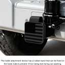 2 x 2 Inch Trailer Hitch Cover, American Flag Vehicle Square Mouth Protection Hook Dust-Proof Plug Cap, Auto Receiver Tube Hitch Plug Insert Accessories, Universal for SUV Truck RV (Black