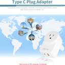 2 x BESTEK European Travel Plug Adapter, International Power Plug with USB+Type C PD20W Outlet Adaptor Charger for US to Most of Europe EU Iceland Spain Italy France Germany1 Pack (White 01)