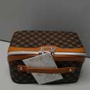 BOYATU Travel Makeup Bag Cosmetic Bags for Women: 3 Pcs Set Large Portable Make up Bag with Handle - Vegan Leather Toiletry Bags with Compartments - Makeup Organizer for Travel Essentials(A-1-Coffee)