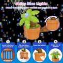 Panamalar Coconut Tree Bubble Machine, Electric Plant Bubble Blower Machine for Kids 8000+ Bubbles per Minute, Automatic Bubble Maker Toy with Solution/Lights for Outdoor Party Wedding, Green