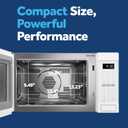 GE 4-in-1 Air Fry Countertop Microwave Oven, 1050 Watt, 1.0 Cu. Ft., White | Combines Microwave, Air Fry, Convection, and Broil, One-Touch Controls, Child Lock Technology, 4 Convenience Cook Settings