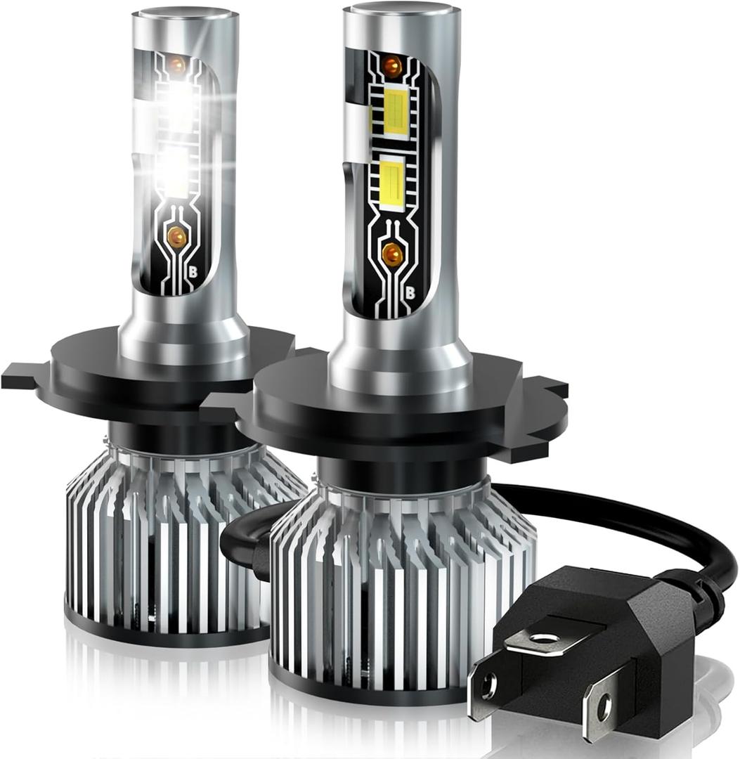 TXBILMOO Compatible for 2007 2008 2009 2010 2011 2012 2013 2014 Honda CR-V Headlight Bulbs, 9003 High Low Beam Halogen Replacement with Cooling Fan, 24000LM, Plug and Play, Pack of 2