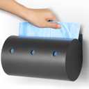 IMPRESA Trash Bag Dispenser Wall Mount - 50-Count Gray Plastic Holder - Under-Sink & Garage Installation - Garbage Bag Storage - Kitchen Organization & Storage