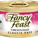Fancy Feast Chicken Feast Classic Pate Collection Grain Free Wet Cat Food Multi-Pack - (Pack of 24) 3 oz. Pull-Top Cans (EXP 08/01/27)