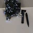 2 Pack 200 LED Solar String Lights for Outside, Solar Christmas Lights Outdoor with 8 Lighting Modes, Waterproof Green Wire Solar Powered Tree Light for Xmas Party Yard Garden Decorations (Cool White)