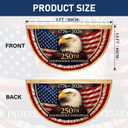 Heavy Duty 3-Ply 250th Anniversary Bunting Flag 1.5x3 FT, 2 Pack | Double Sided Patriotic Fan Banner, Blackout Layer, 12oz Canvas Header, 3 Thick Brass Grommets