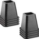 Simplify 2 Pack 6 inch 4 Pack Bed Risers, Black