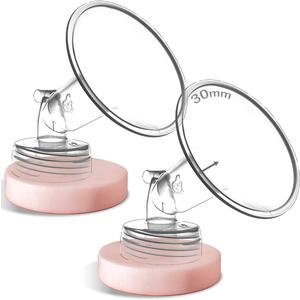 Nenesupply 30mm 2 pc Flanges Compatible with Spectra S2 S1 9 Plus Synergy Gold Breast pump Replacement to Spectra Pump Parts Flange Accessories Wide Mouth Work with Valve Backflow Protector Bottle