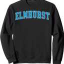 Retro Personalized Elmhurst Name Arch Retro Men Women Sweatshirt, Small