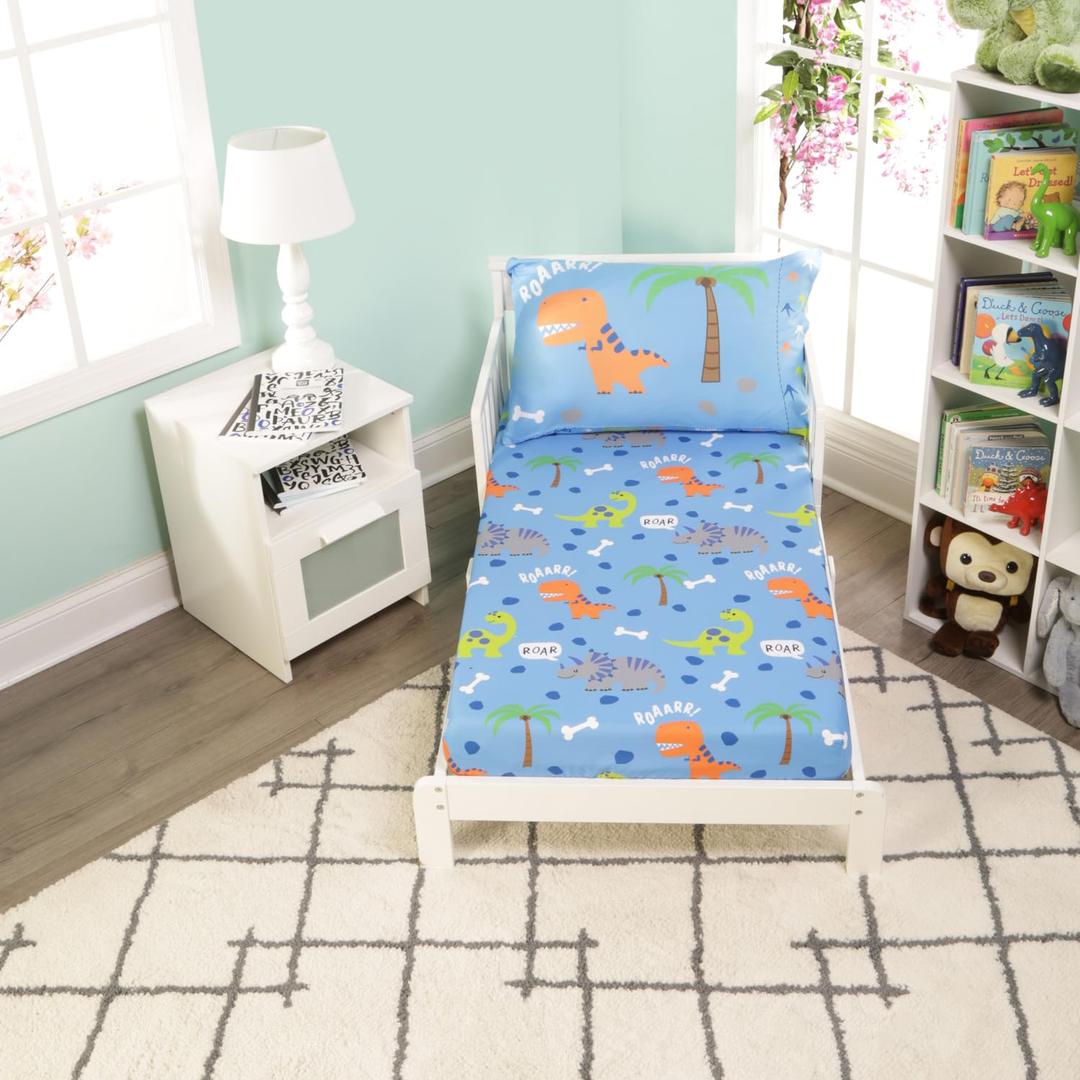 EVERYDAY KIDS Dinosaur Toddler Sheets Set 2 Piece