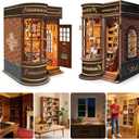 Book Nook Kits for Adults: SUNNINO Book Nook Kit Model Kits Craft Kits for Adults - DIY Miniature Doll House Kit for Bookshelf Booknook Tiny House with Sensor Led Light