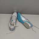 Track and Field Running Spike Shoe for Mens and Womens (12 Women/10.5 Men, Silver/Cyan)
