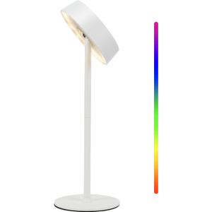Cordless Lamp, Rechargeable Table Lamp, Battery Operated, RGB Dimmable Touch Control, 3 Color Temperatures, LED Memory Function, Portable Outdoor Waterproof, Restaurant Dining Patio Kitchen, White 1Pc