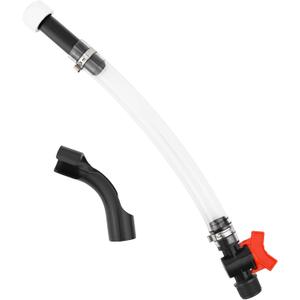 Racing Fuel Jug Hose with Ball Valve Shut off & Bender, 15 Inch Fuel Filler Hose Spout Replacement for 5/5.5 Gallon Vp, Lc2, Scribner, Jegs Gas Cans & Racing Fuel Jugs, Upgrade Racing Fuel Hose