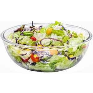 6.5Qt Extra Large Glass Mixing Bowls, Clear Large Salad Bowls,Thickened Glass Big Mixing Bowls Salad Bowls Cooking Bowl for Kitchen Prepping Storing Baking Serving, Fruit, Snacks, Borosilicate Glass (Without lid)