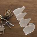 Tofficu Silicone Keychain Mold 2 Pieces 6.49X2.95 Inch Resin Casting Molds for DIY Uv Resin Crafts Bee Designs Holiday Decorations and Jewelry Making