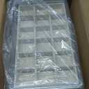 Frebeauty Acrylic Jewelry Organizer Earring Organizer Box with 5 Drawers Earring Holder Organizer with Velvet Trays Clear Jewelry Box for Women Earring Display for Rings Studs(Beige)