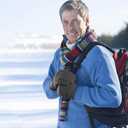 OZERO Winter Gloves Men Women: Touchscreen Thermal Polar Fleece Warm Glove for Running Driving Bike Cycling Black/Blue/Gray (Small, Gray(touching Fingertips))