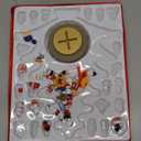 Kurt Adler Advent Calendar Christmas Tree with 24 Miniature Wooden Ornaments, Multi Color 11.75in.