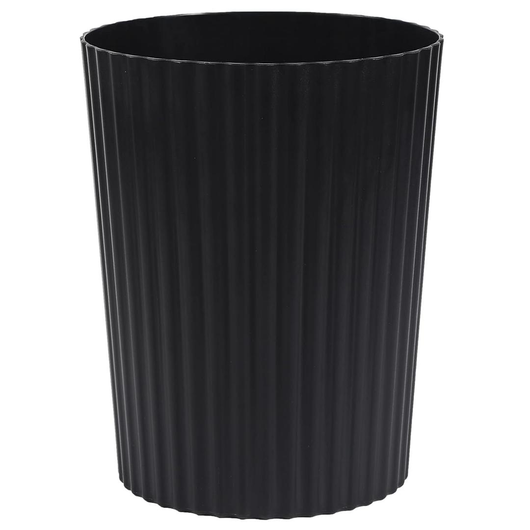 JiatuA Small Trash Can Plastic Wastebasket Round Garbage Container Bin for Bathroom, Kitchen, Bedroom, Home Office, College Dorm, Black (1.8 Gallons) JiatuA Small Trash Can Plastic Wastebasket Round Garbage Container Bin for Bathroom, Kitchen, Bedroom, Home Office, College Dorm, Black (1.8 Gallons)