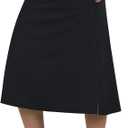 beroy Women 28" Long Skorts for Woman with 2 Pockets Modest Skirt with Shorts Underneath High Waisted Long Skorts M