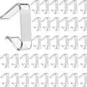 Yerliker 36 Pcs Clear Table Skirting Clips with Hook and Loop Plastic Tablecloth Holder Clips for Meeting Party Indoor Outdoor Events, Large