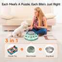 Potaroma Dog Puzzle Toy 2 Levels, Slow Feeder, Pup Food Treat Feeding Dispenser for IQ Training and Entertainment for All Breeds (Green White)