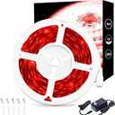Red 10 Foot Led Lights Strip Indoor Rope Lights Easy DIY Cuttable Strip Lights for Wine Cabinet Bar Room Bathroom Living Room Kitchen Ceiling Wall Vanity Mirror Decor
