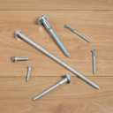 3/8" x 4" Lag Bolts (100 PCS) 3/8 inch Lag Screws for Wood, Heavy Duty Hex Head with Washers, Zinc Plated
