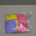 Bamllum Rubber Kitchen Dishwashing Gloves - 4 Pairs Colorful Reusable Household Cleaning Gloves for Washing Dishes and Cleaning Tasks, Flexible Long-lasting and Non-Slip (Small, Blue+Pink+Yellow+Red)