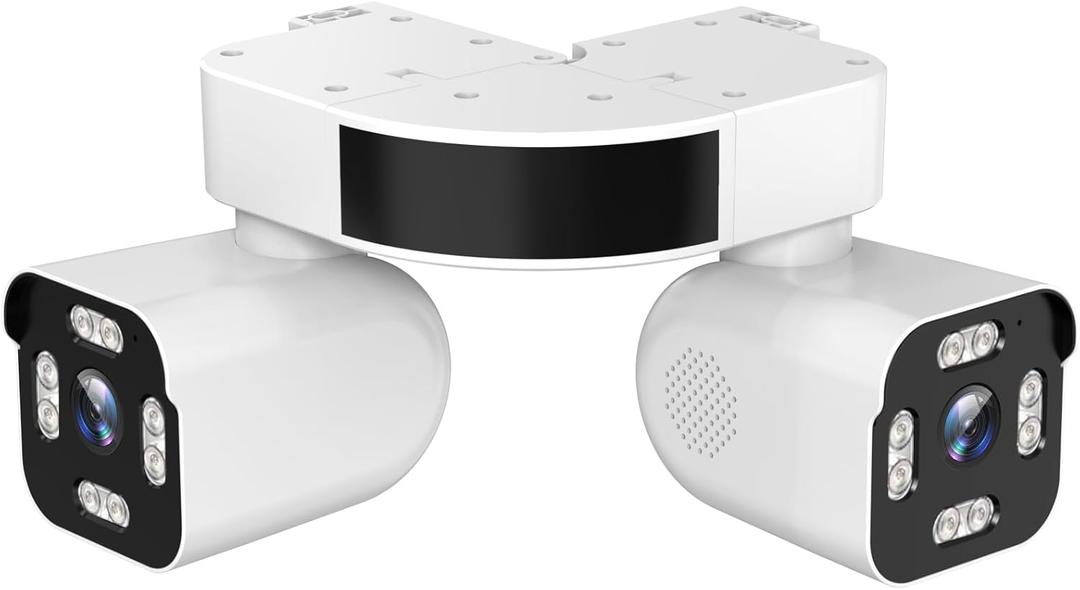 Dual Lens WiFi Outdoor Cameras For Home Security, 2.5K/5MP House Cameras With Audio And Video, PTZ Security Cameras Wireless Outdoor With Auto Tracking, Outdoor Camera Wired Support Color Night Vision