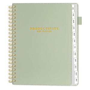 SUNEE 2026 Planner 5.9" x 8.3" – Dated Productivity Planner for Time Management - Daily,Weekly & Monthly Planner to Achieve Goals - Planner 2026 dated from January 2026 – December 2026,Grey Green