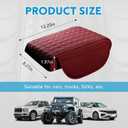 wuyaoyao Car Center Console Cover, 12.2"8.27"1.97" Leather Center Console Protector, Auto Armrest Pad with 2 Storage Pocket, Universal Armrest Cover Cushion for Most Cars, Trucks, SUVs (Red)