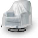 Frosted PVC Outdoor Swivel Lounge Chair Cover  Soft, Waterproof, Semi-Transparent, Heavy-Duty Patio Rocking Chair Protector, All-Weather, 1-Pack (30" W x 34" D x 38" H)