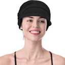 Soft Bamboo Baseball Cap for Chemo Women (Black)