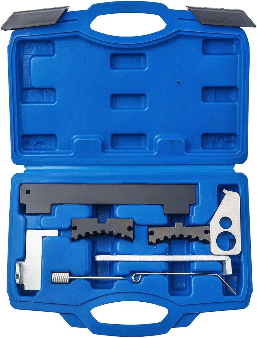 Orion Motor Tech Engine Camshaft Tensioning Locking Alignment Timing Belt Tool Kit Compatible with Chevy Cruze Aveo Alfa Romeo Fiat 16V 1.4 1.6 1.8 en6340 km6340 (blue)