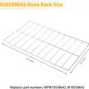 Allstare W10550642 Oven Rack Replacement Parts for Whirlpool Stove Oven Rack Amana Range Parts 304 Stainless Steel Oven Rack WPW10550642 WFG320M0BS3 WFG505M0BS3 25 x 15 Inches Oven Shelf Wire Rack
