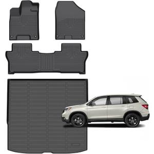 for Honda Passport Floor Mats 2025 2019-2024,Car Mats for Honda Passport All Weather Floor Mat Cargo Liner Accessories