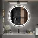 DUMOS 28 Inch Round LED Bathroom Mirror with Lights, Circle Vanity Mirror