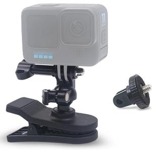 FiTSTILL Backpack Strap Mount Quick Clip Mount Compatible with Go Pro Hero 13 12 11 10 9 8 7 6 5 4,Session Fusion,Max,DJI Osmo Action 5 Pro/4/3 Insta 360 X5 X4 X3 Ace Pro2 Camera Accessories