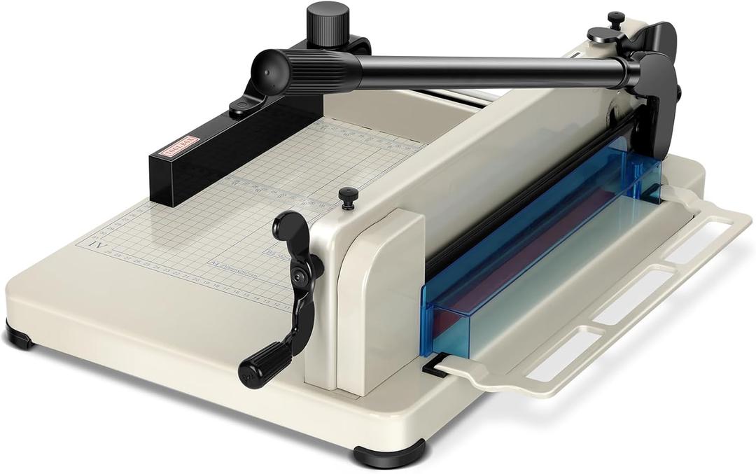 12 Inch Heavy Duty Paper Cutter,Guillotine Paper Cutter Heavy Duty for A4 Paper, 400 Sheet Capacity,White Paper Cutter Heavy Duty for Office Home School