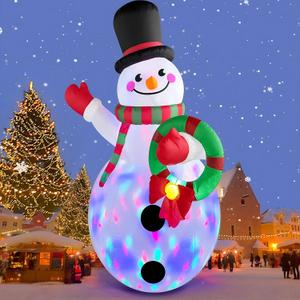 Danxilu 20 FT Tall Christmas Inflatables Snowman Built-in Rotating LED Lights Outdoor Decorations, 20 Foot Giant Snowman with Blower Blow Up Yard Decoration for Home/Lawn/XmasParty/Parks/Squares